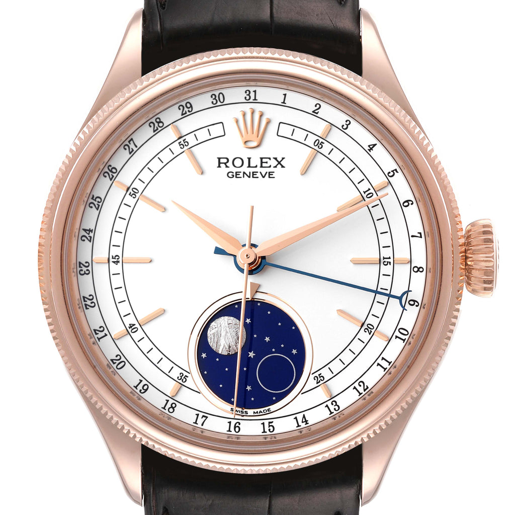 Rolex Cellini Moonphase Everose Gold Automatic Mens Watch 50535 Box Card
