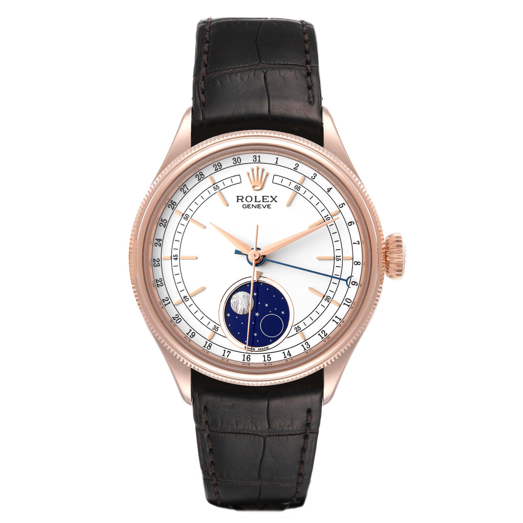 Rolex Cellini Moonphase Everose Gold Automatic Mens Watch 50535 Box Card