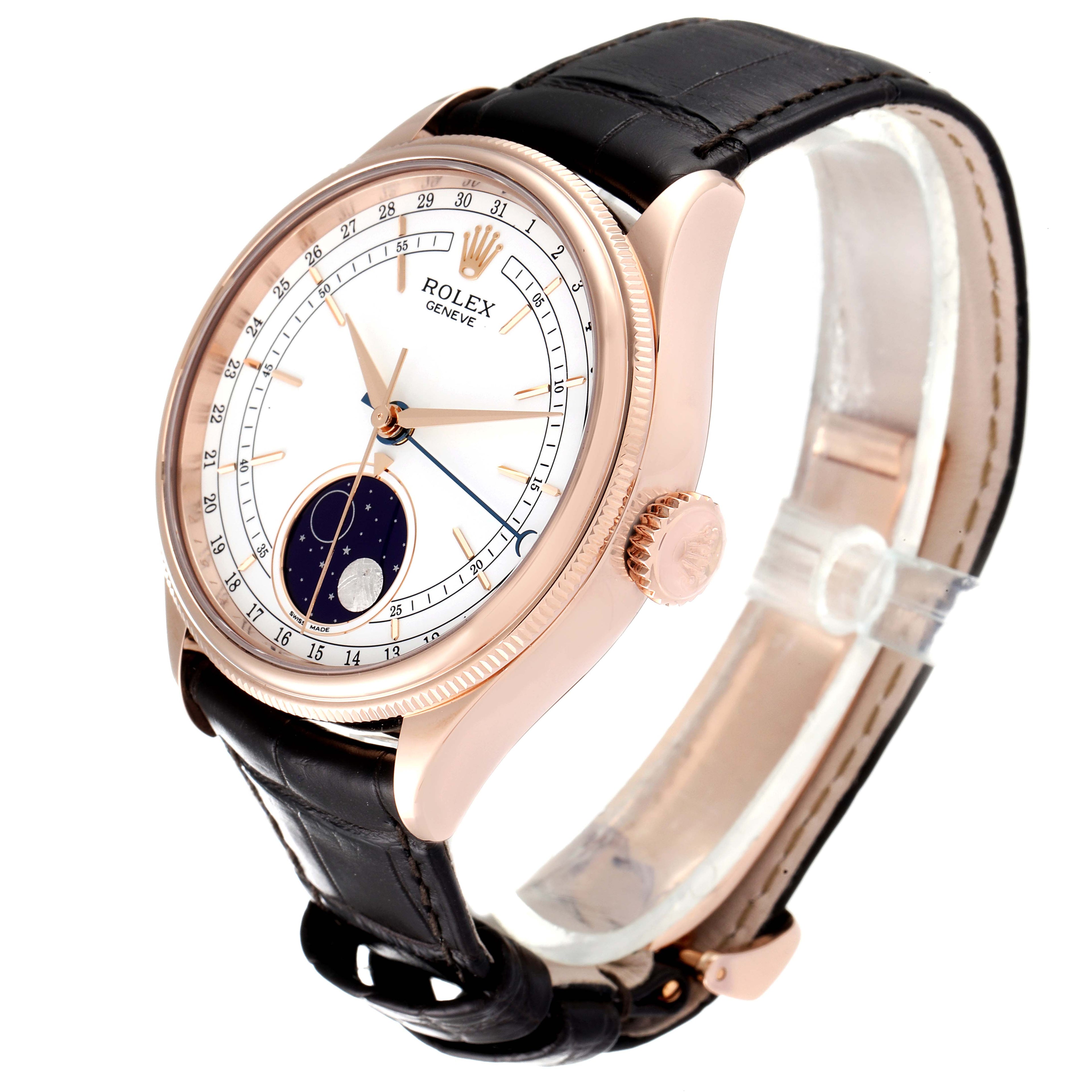 Rolex Cellini Moonphase Everose Gold Automatic Mens Watch 50535 Unworn