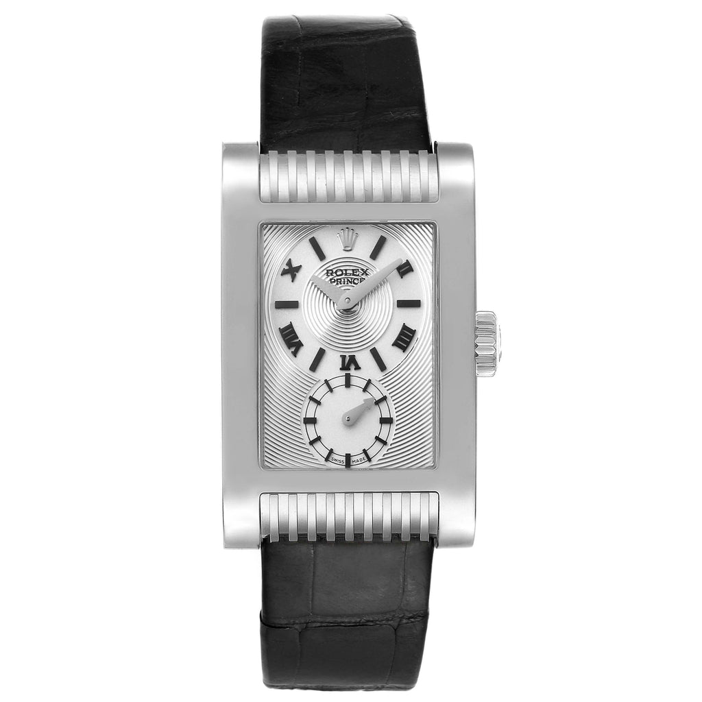 Rolex Cellini Prince 18k White Gold Silver Dial Mens Watch 5441