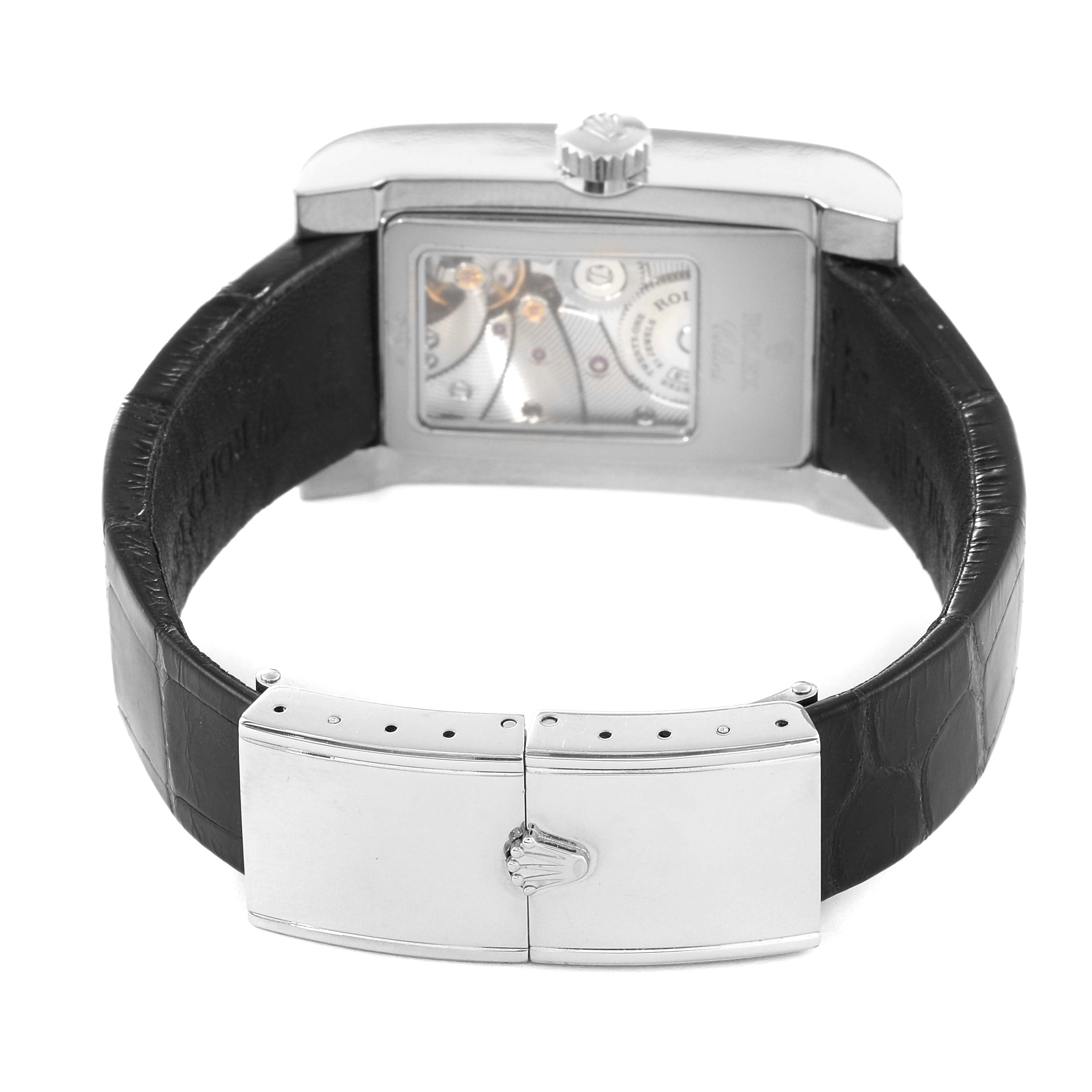 Rolex Cellini Prince 18k White Gold Silver Dial Mens Watch 5441