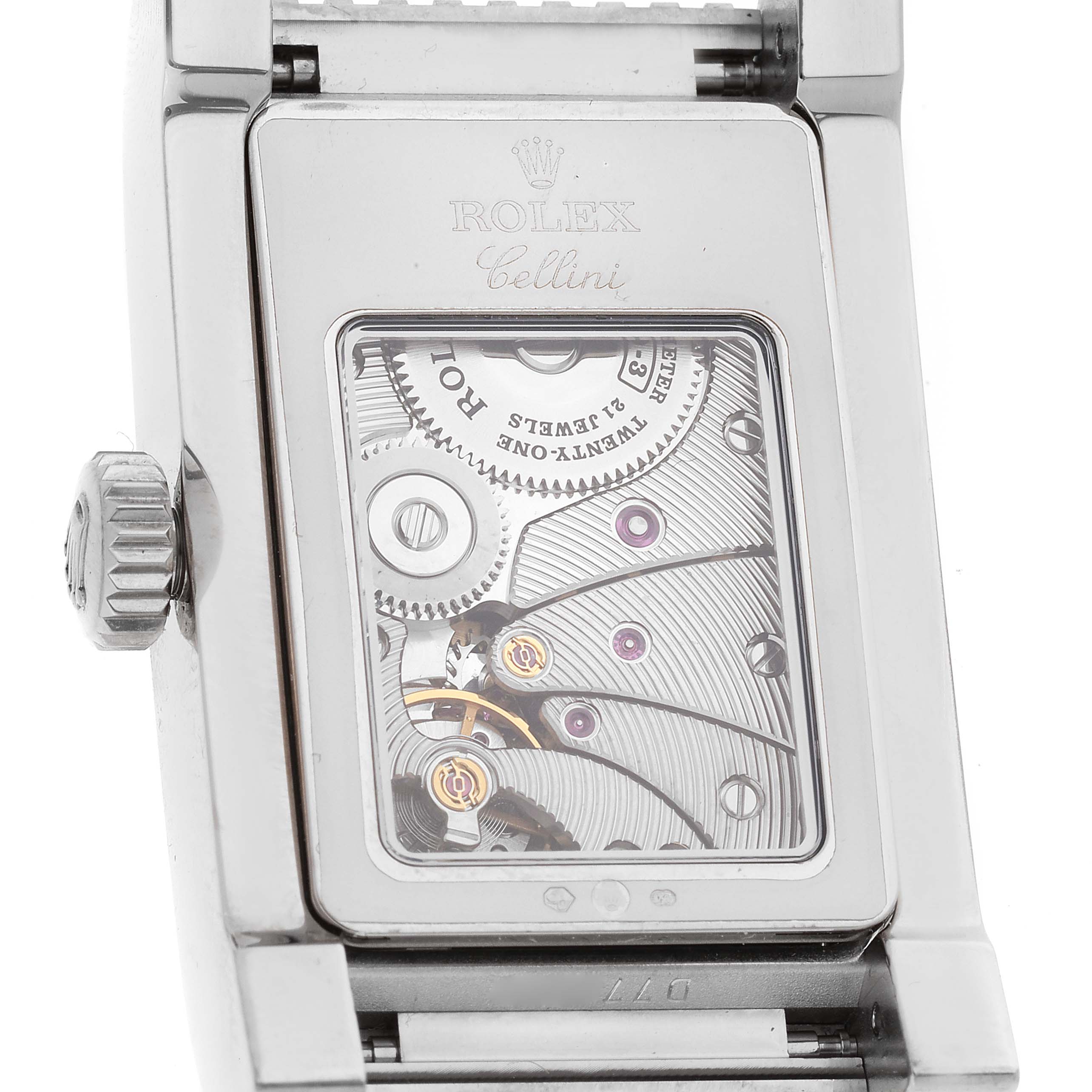 Rolex Cellini Prince 18k White Gold Silver Dial Mens Watch 5441