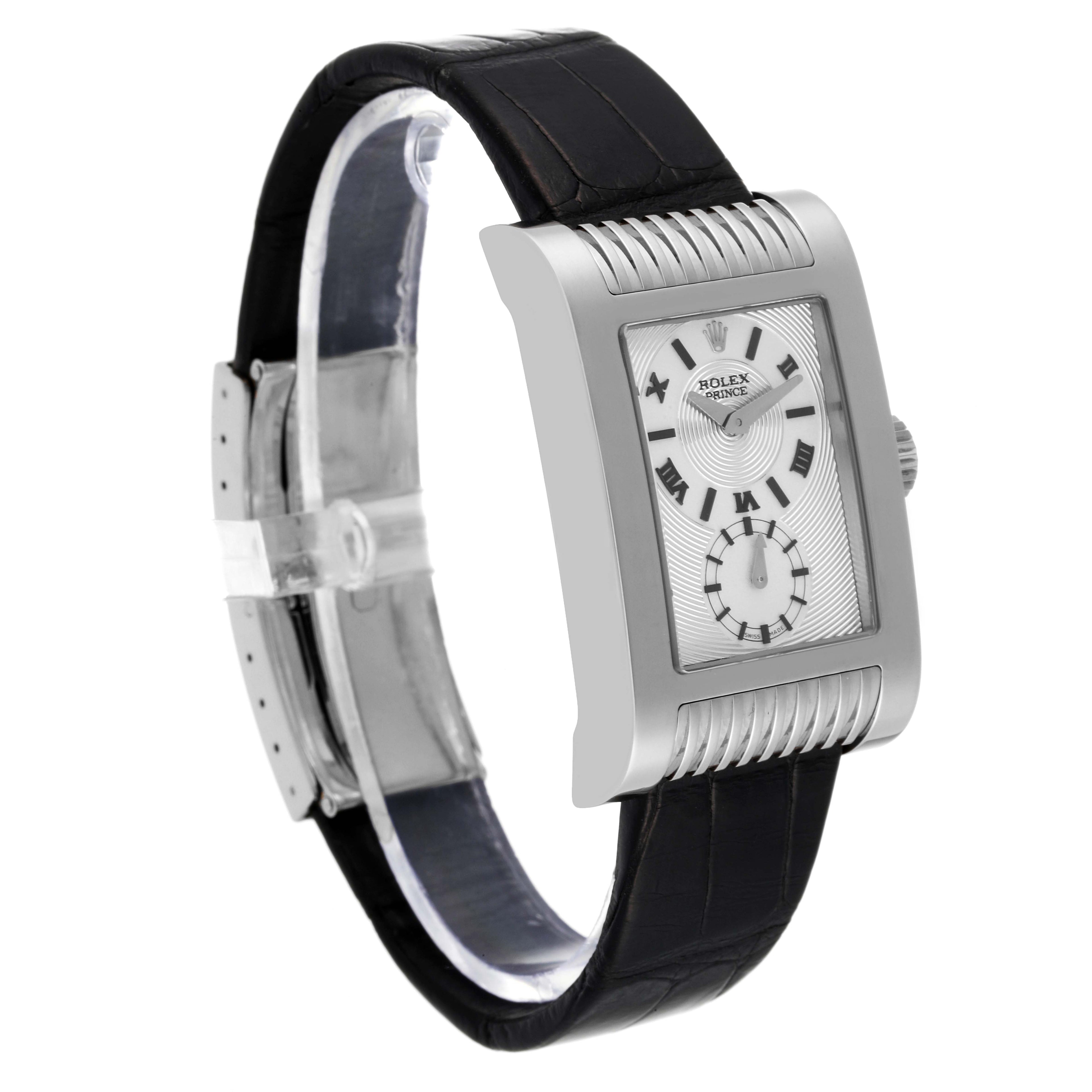 Rolex Cellini Prince White Gold Silver Dial Mens Watch 5441 Box Card