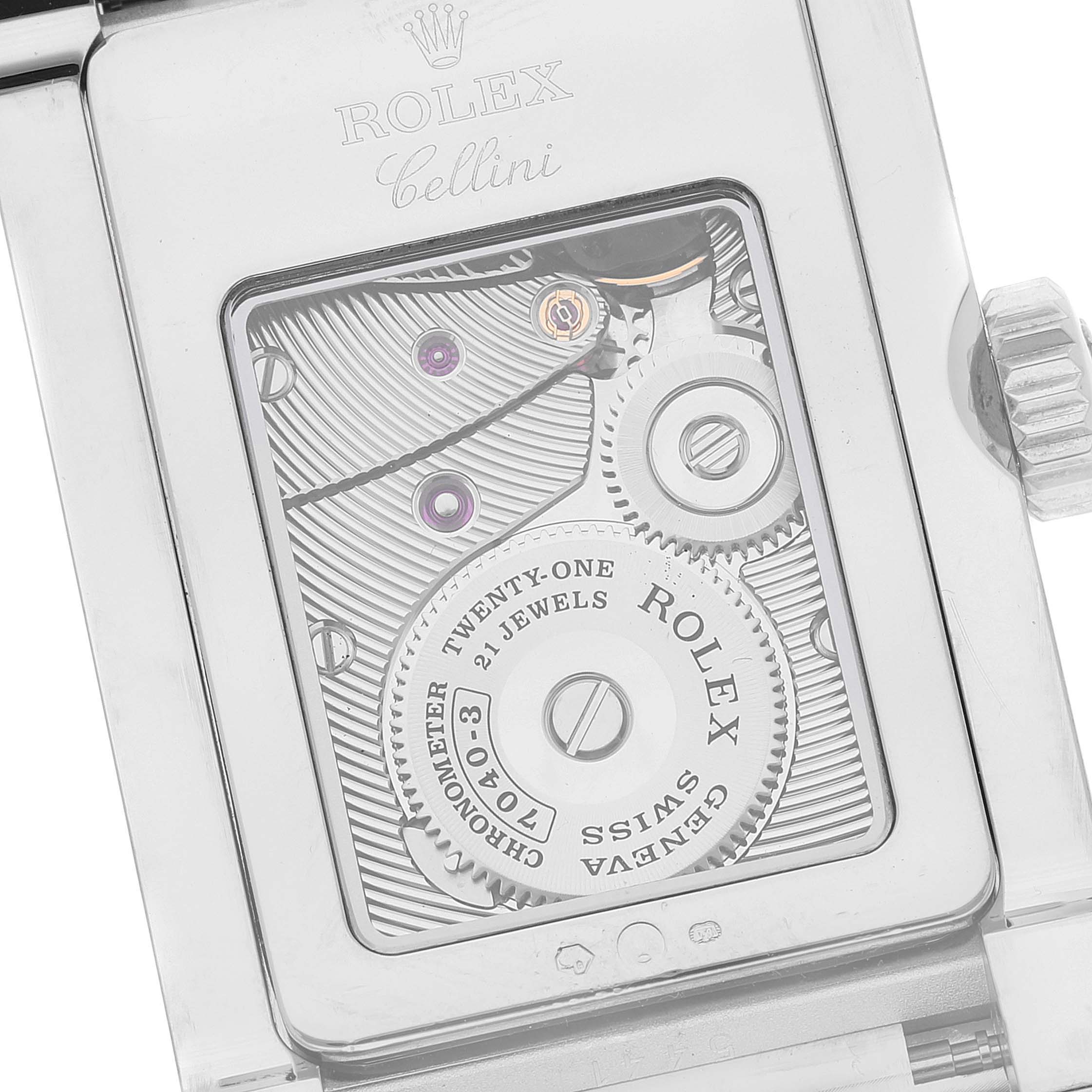 Rolex Cellini Prince White Gold Silver Dial Mens Watch 5441 Box Card