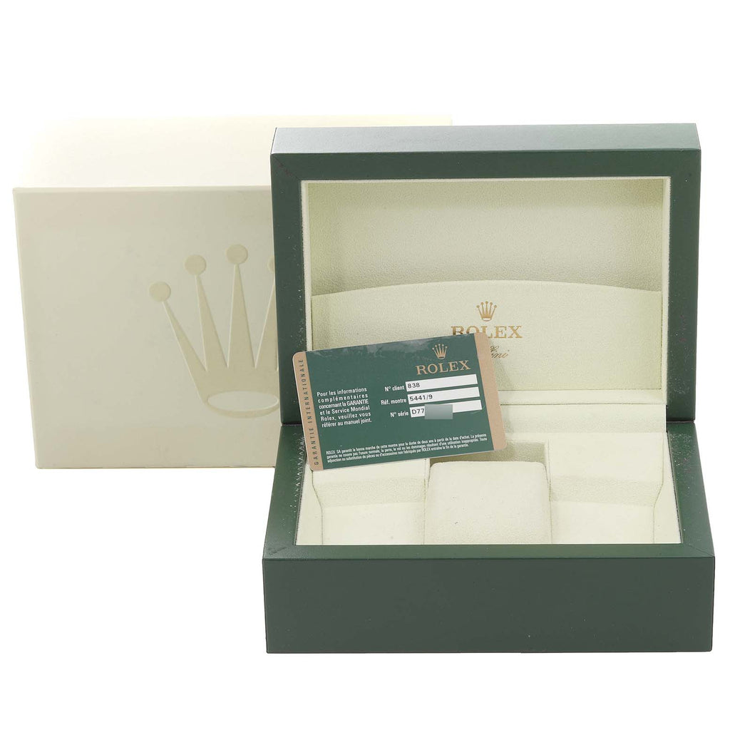Rolex Cellini Prince White Gold Silver Dial Mens Watch 5441 Box Card