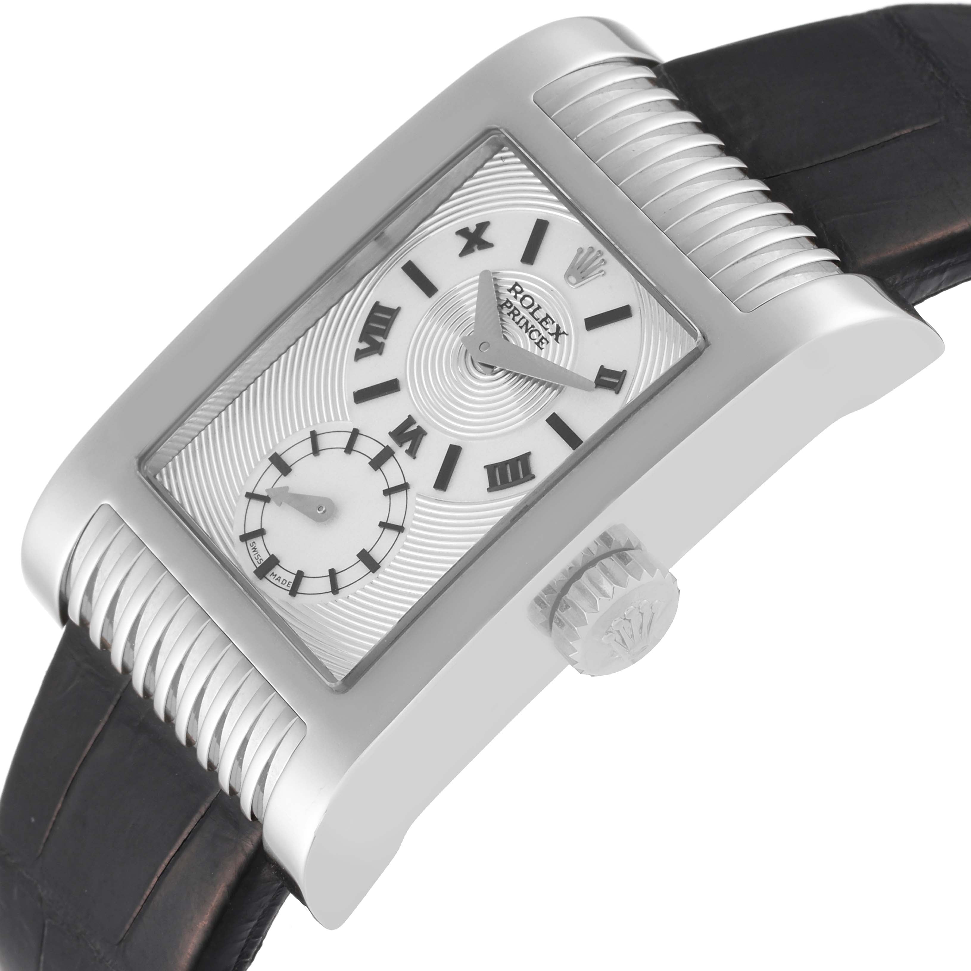 Rolex Cellini Prince White Gold Silver Dial Mens Watch 5441 Box Papers