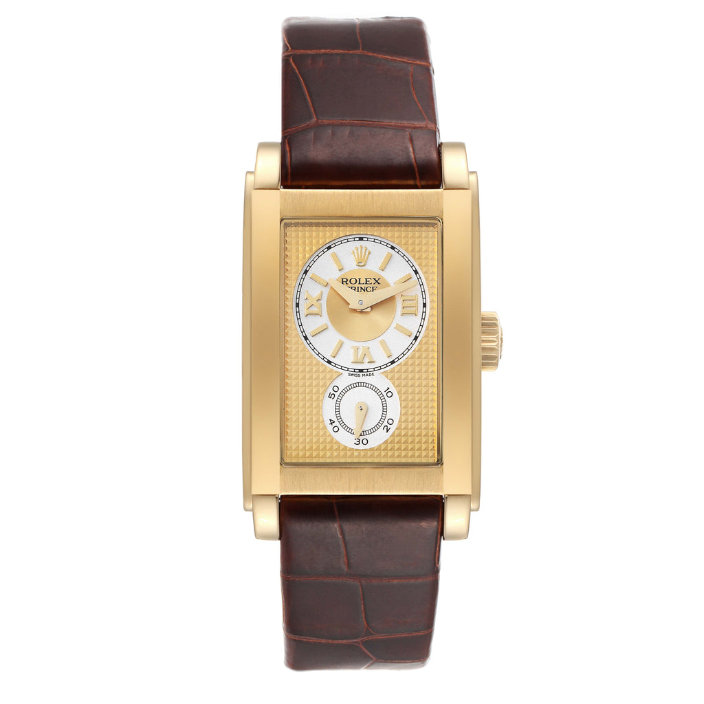Rolex Cellini Prince Yellow Gold Champagne Dial Mens Watch 5440