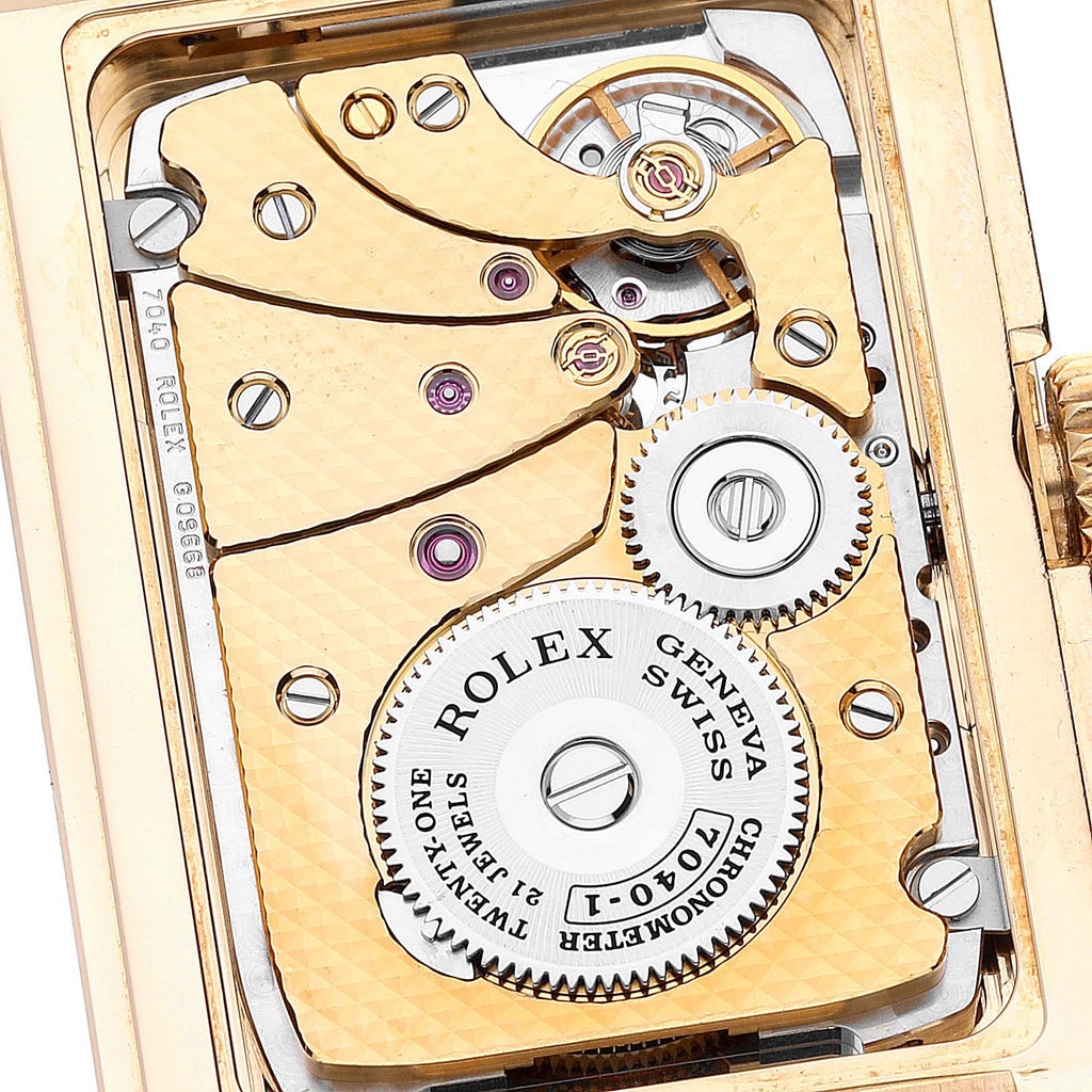 Rolex Cellini Prince Yellow Gold Champagne Dial Mens Watch 5440 Box Service Card