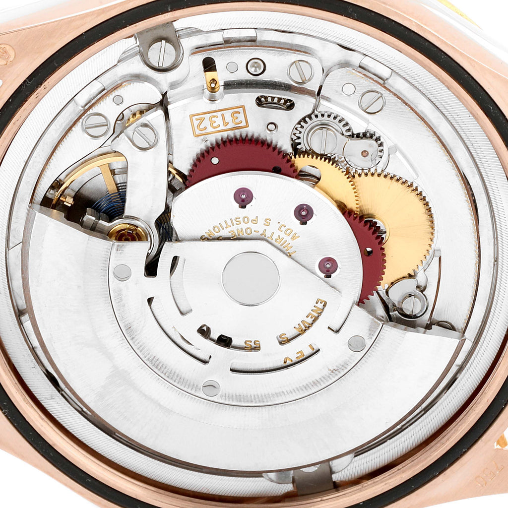 Rolex Cellini Time 18K Rose Gold Black Dial Diamond Mens Watch 50605