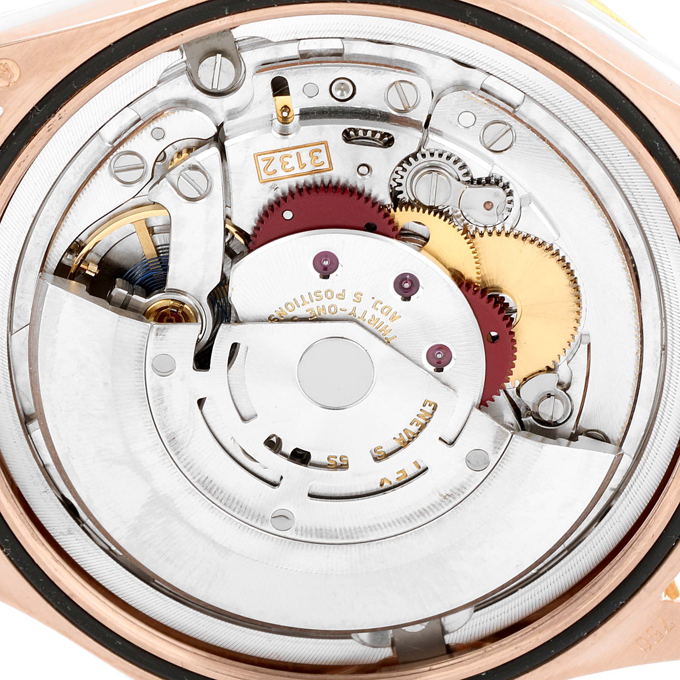 Rolex Cellini Time 18K Rose Gold Black Dial Diamond Mens Watch 50605