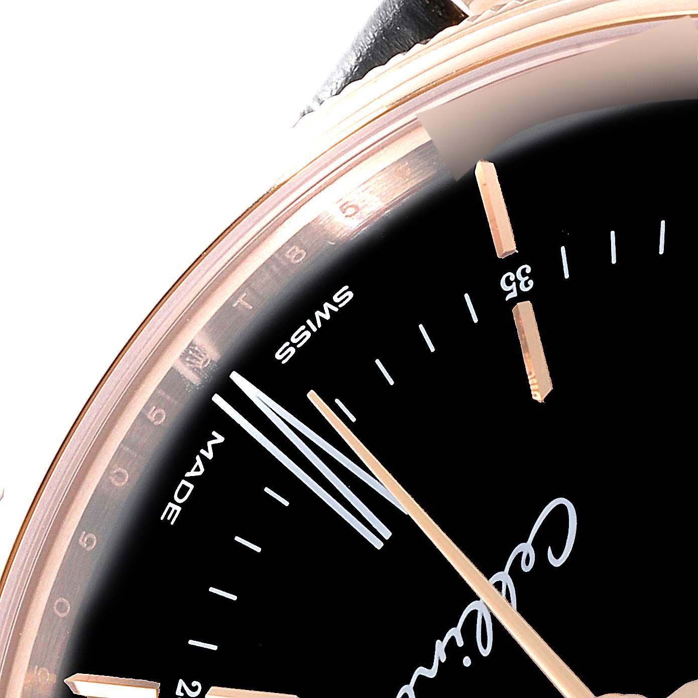Rolex Cellini Time 18K EveRose Gold Black Dial Mens Watch 50505 Box Card