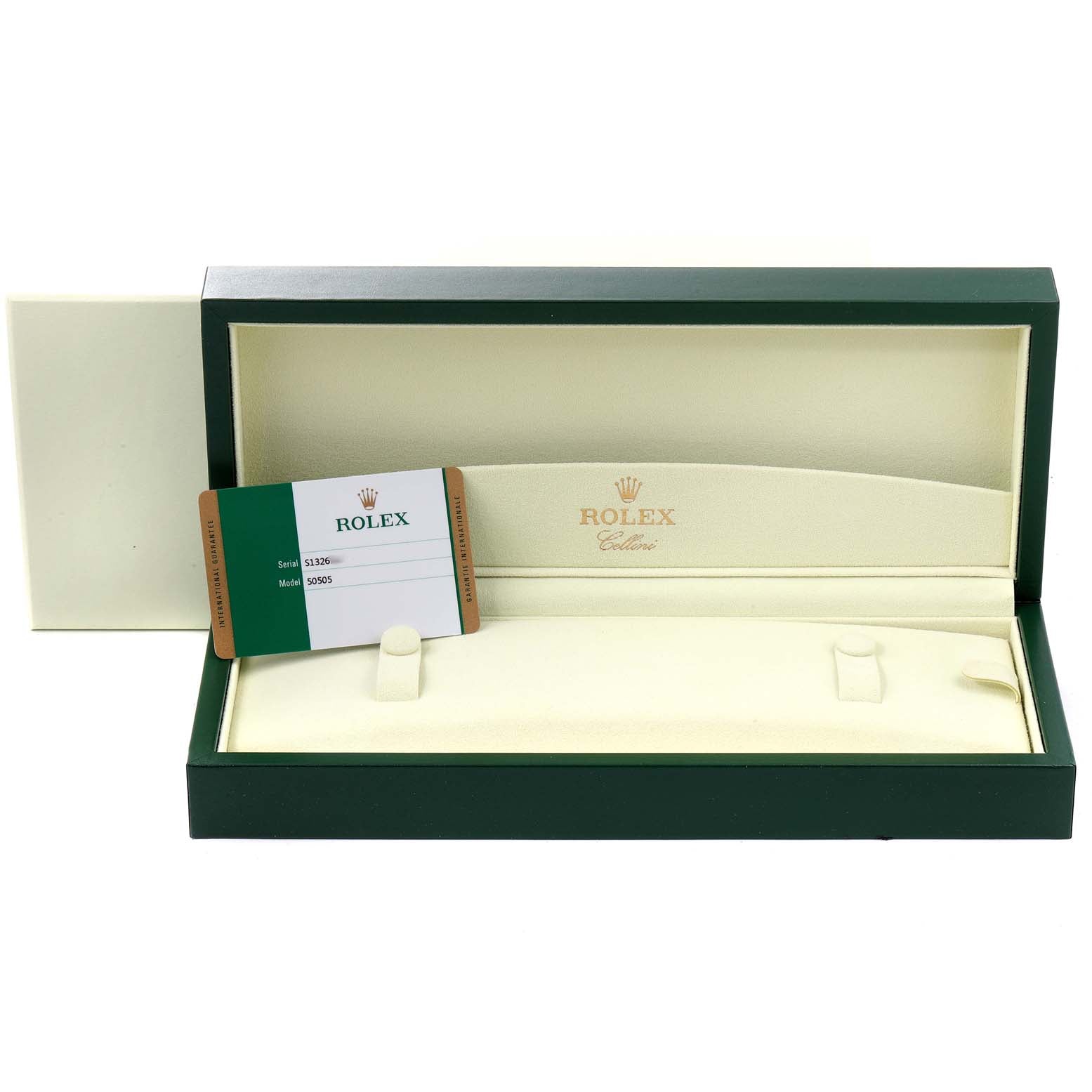 Rolex Cellini Time White Dial EveRose Gold Mens Watch 50505 Box Card