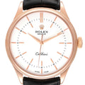 Rolex Cellini Time White Dial EveRose Gold Mens Watch 50505 Box Card