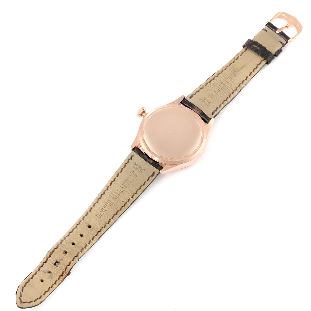Rolex Cellini Time White Dial EveRose Gold Mens Watch 50505 Box Card