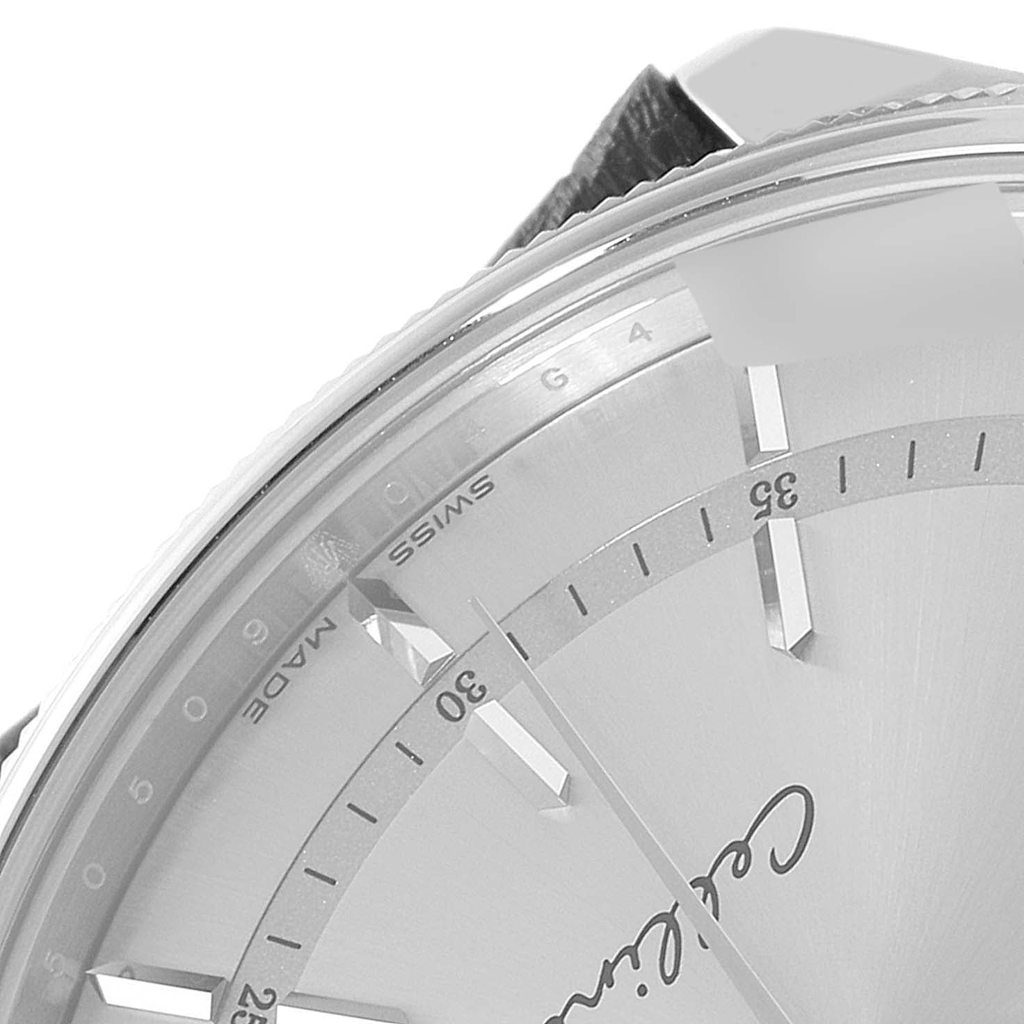 Rolex Cellini Time White Gold Silver Dial Automatic Mens Watch 50509 Box Card