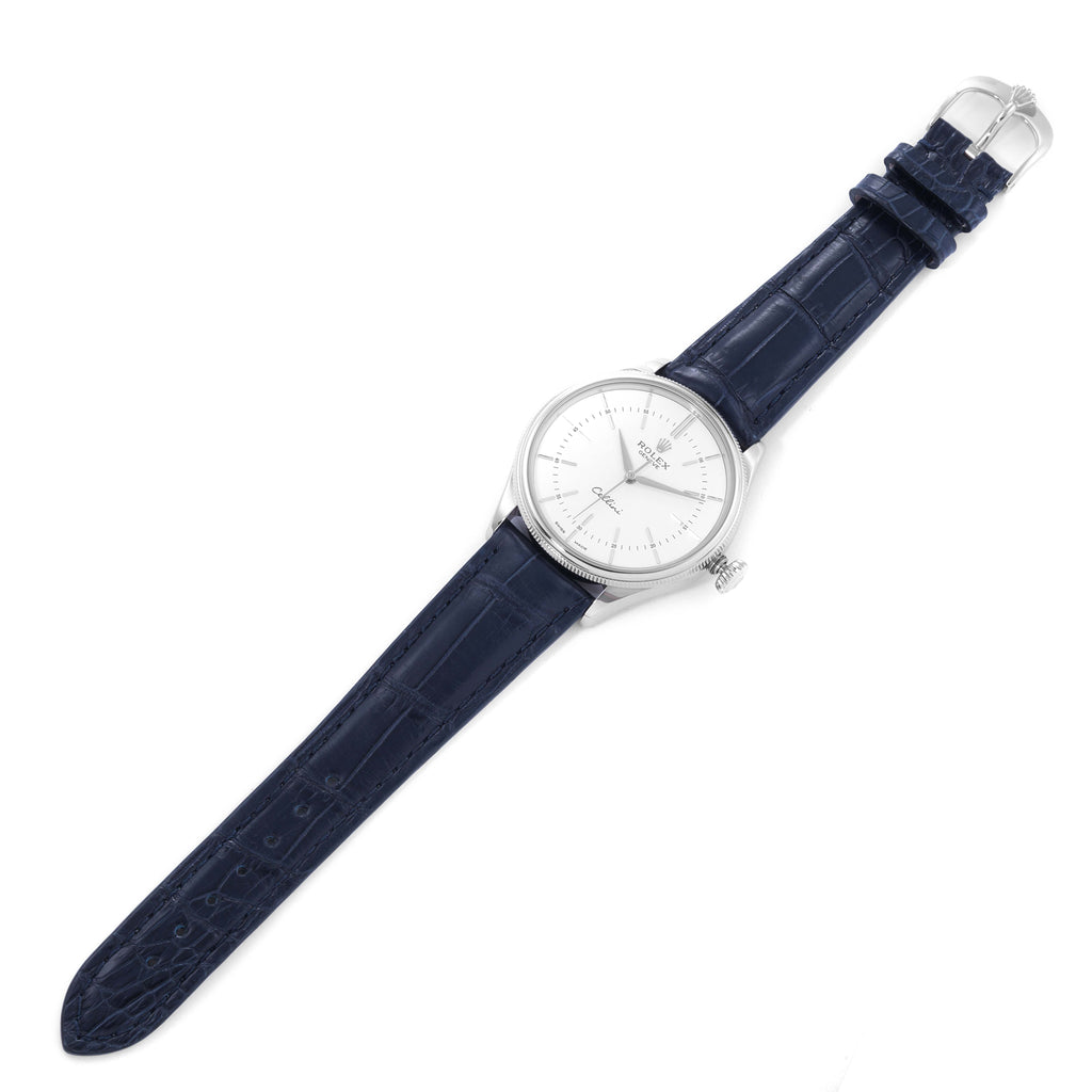 Rolex Cellini Time White Gold White Dial Automatic Mens Watch 50509