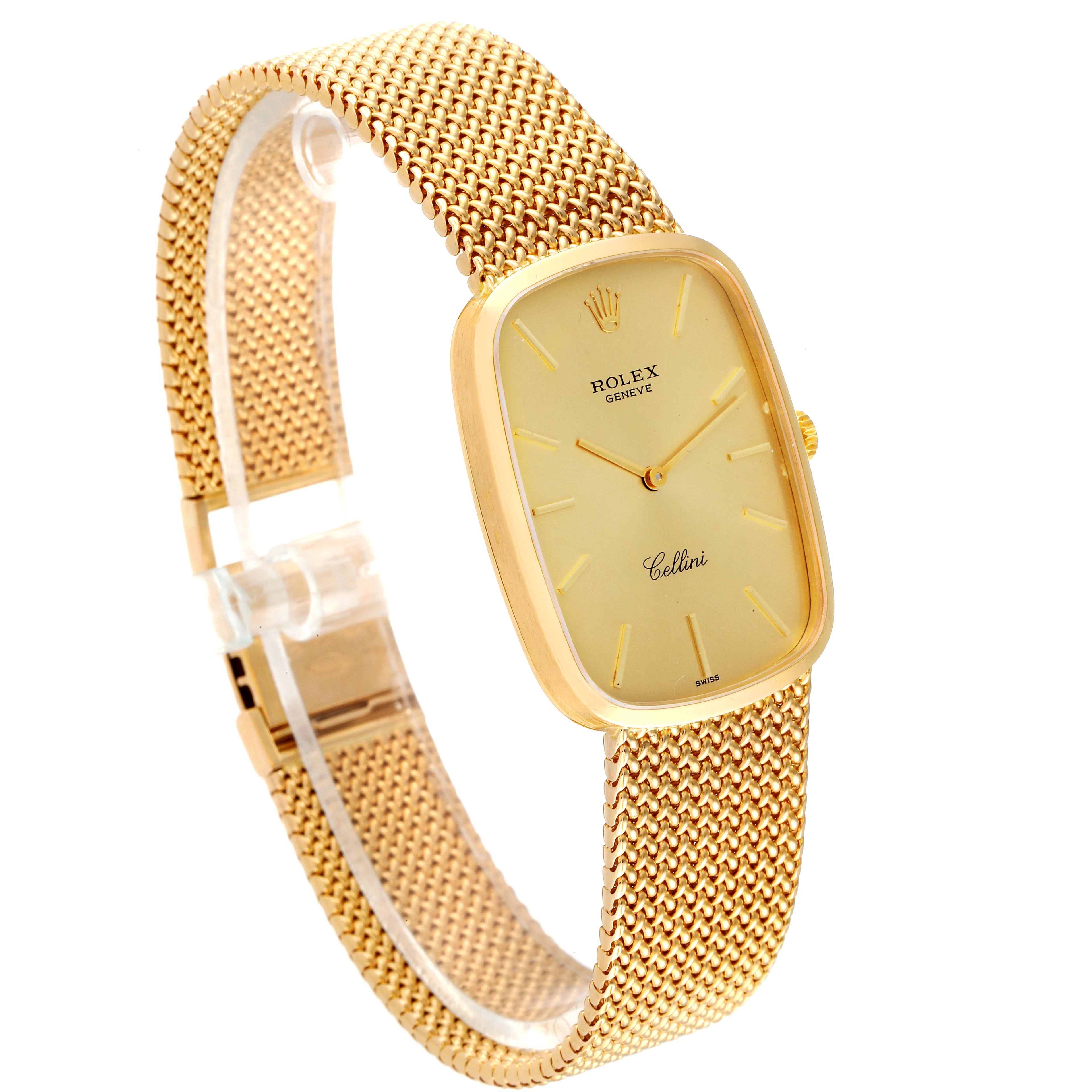 Rolex Cellini Champagne Dial 18k Yellow Gold Vintage Mens Watch 4310 Papers