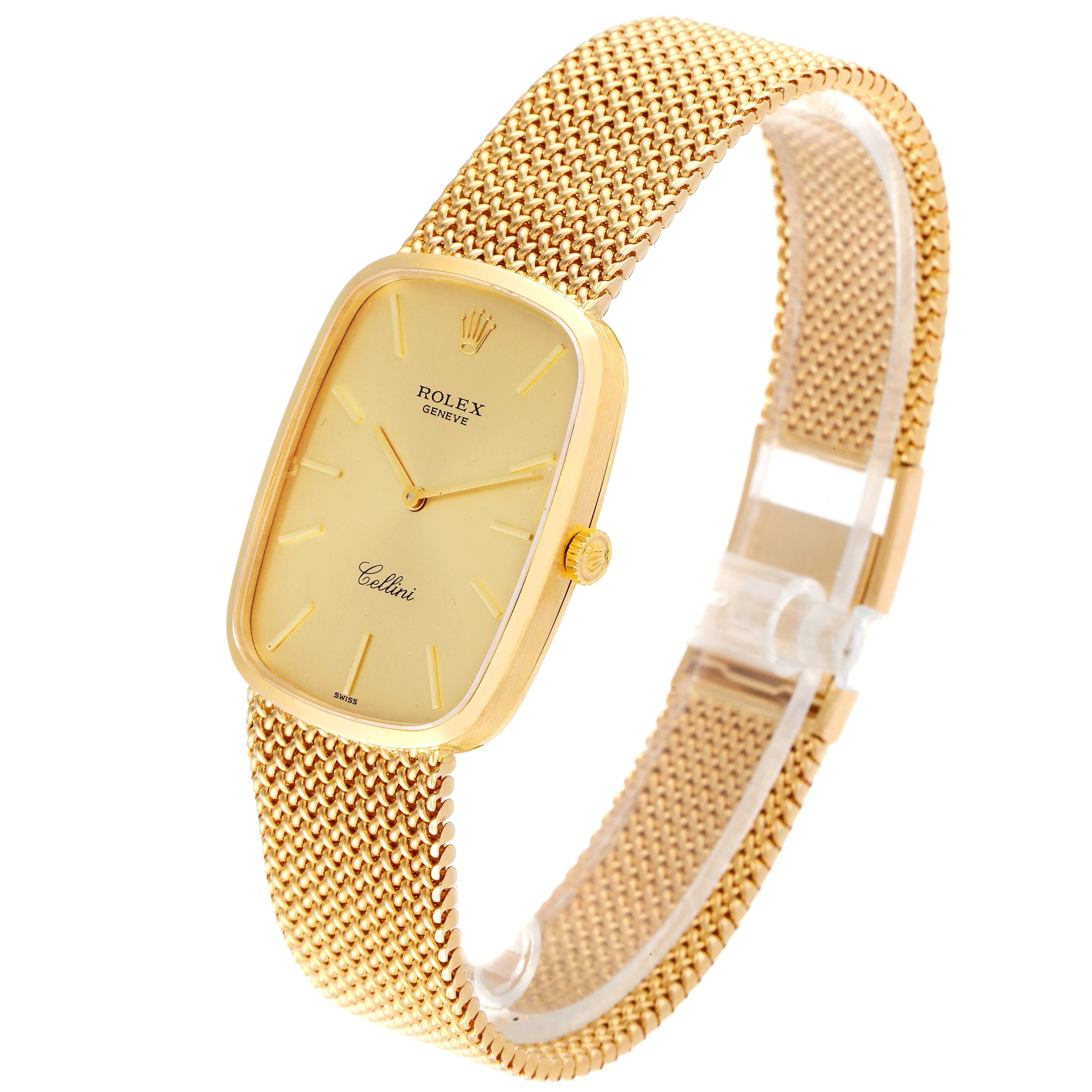 Rolex Cellini Champagne Dial 18k Yellow Gold Vintage Mens Watch 4310 Papers