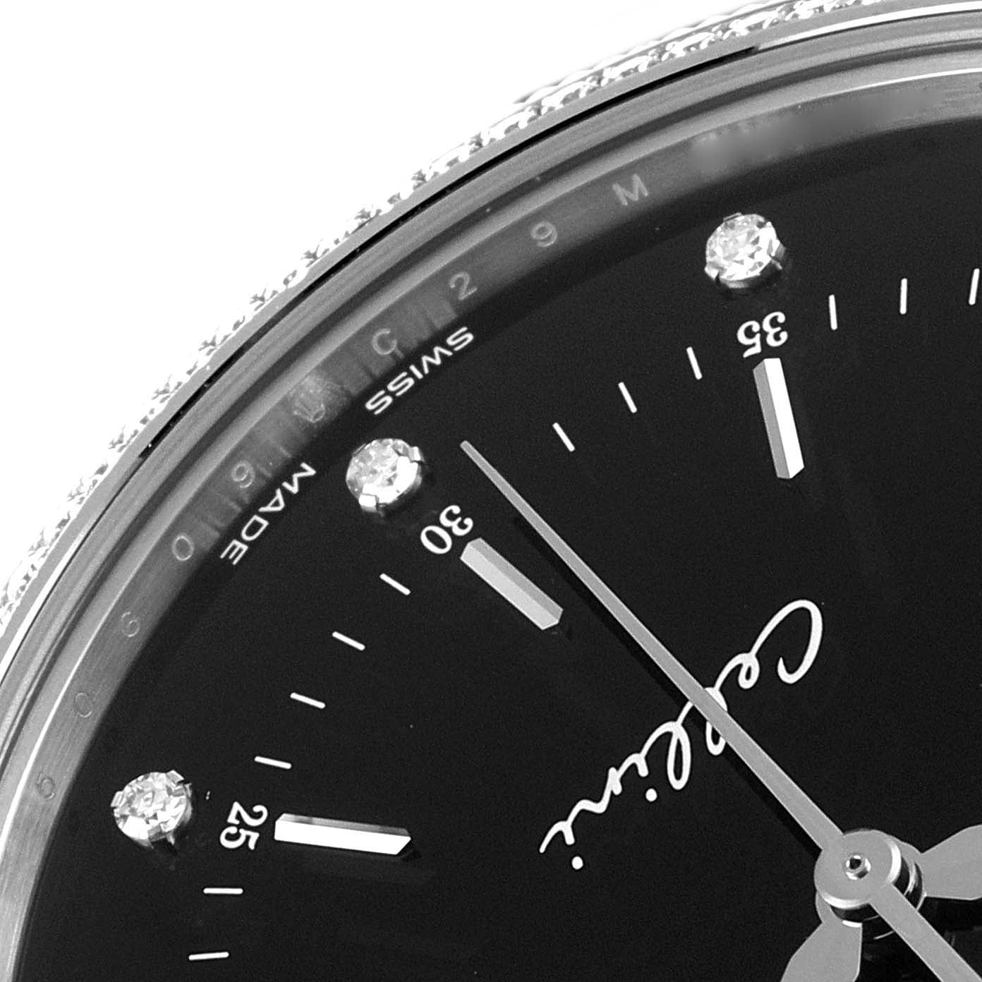 Rolex Cellini White Gold Black Dial Diamond Mens Watch 50609 Unworn