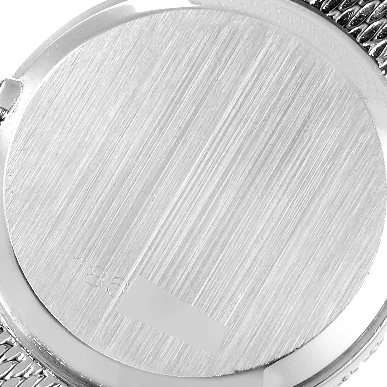 Rolex Cellini White Gold Blue Dial Diamond Vintage Coctail Ladies Watch 3812