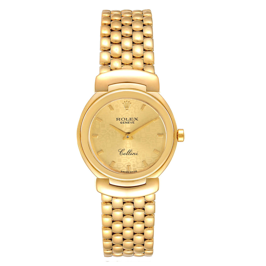 Rolex Cellini Yellow Gold Champagne Anniversary Dial Ladies Watch 6621