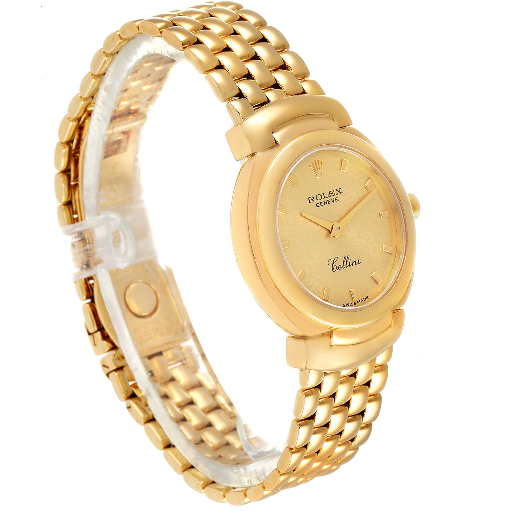 Rolex Cellini Yellow Gold Champagne Anniversary Dial Ladies Watch 6621