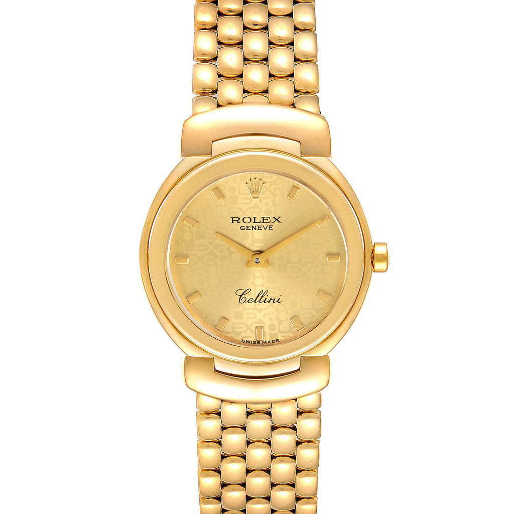Rolex Cellini Yellow Gold Champagne Anniversary Dial Ladies Watch 6621