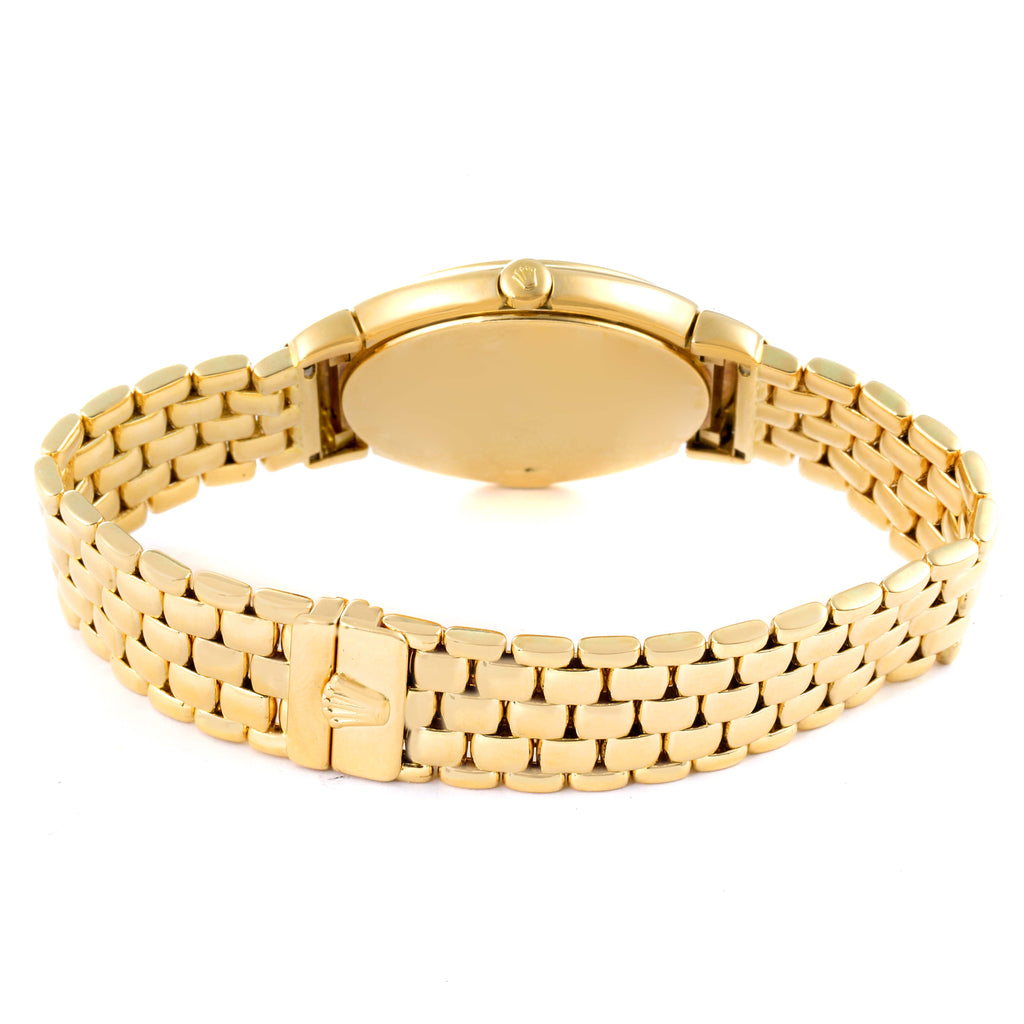 Rolex Cellini Yellow Gold Champagne Anniversary Dial Mens Watch 6622