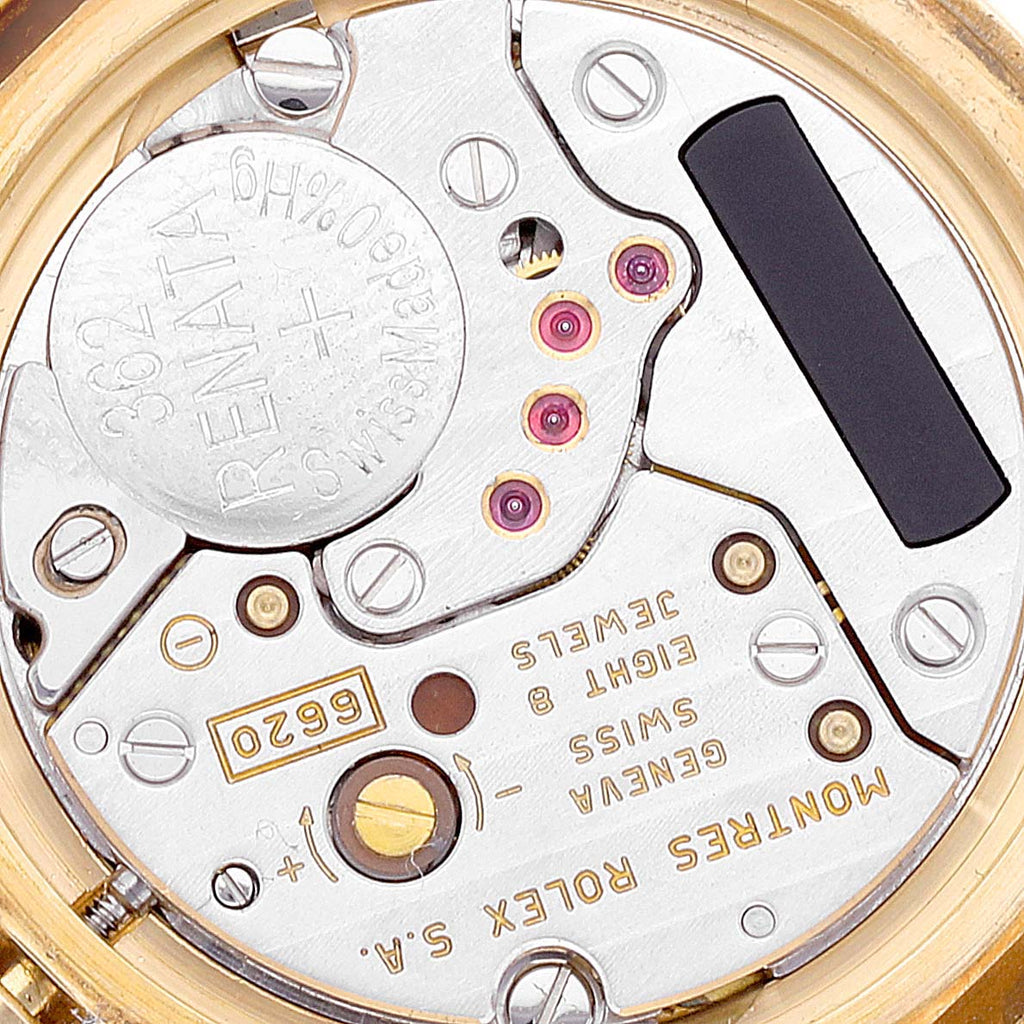 Rolex Cellini Yellow Gold Champagne Anniversary Dial Watch 6621 Box Papers