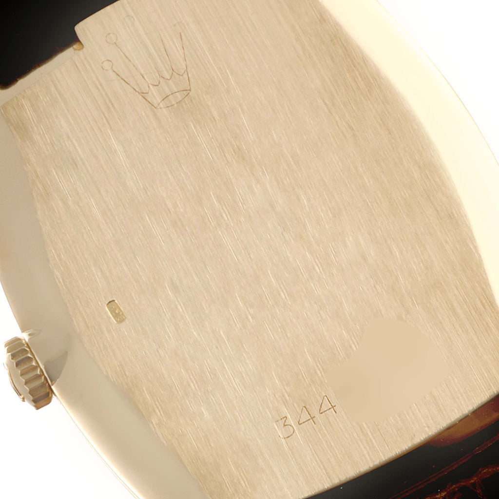 Rolex Cellini Yellow Gold Champagne Dial Vintage Ladies Watch 3807