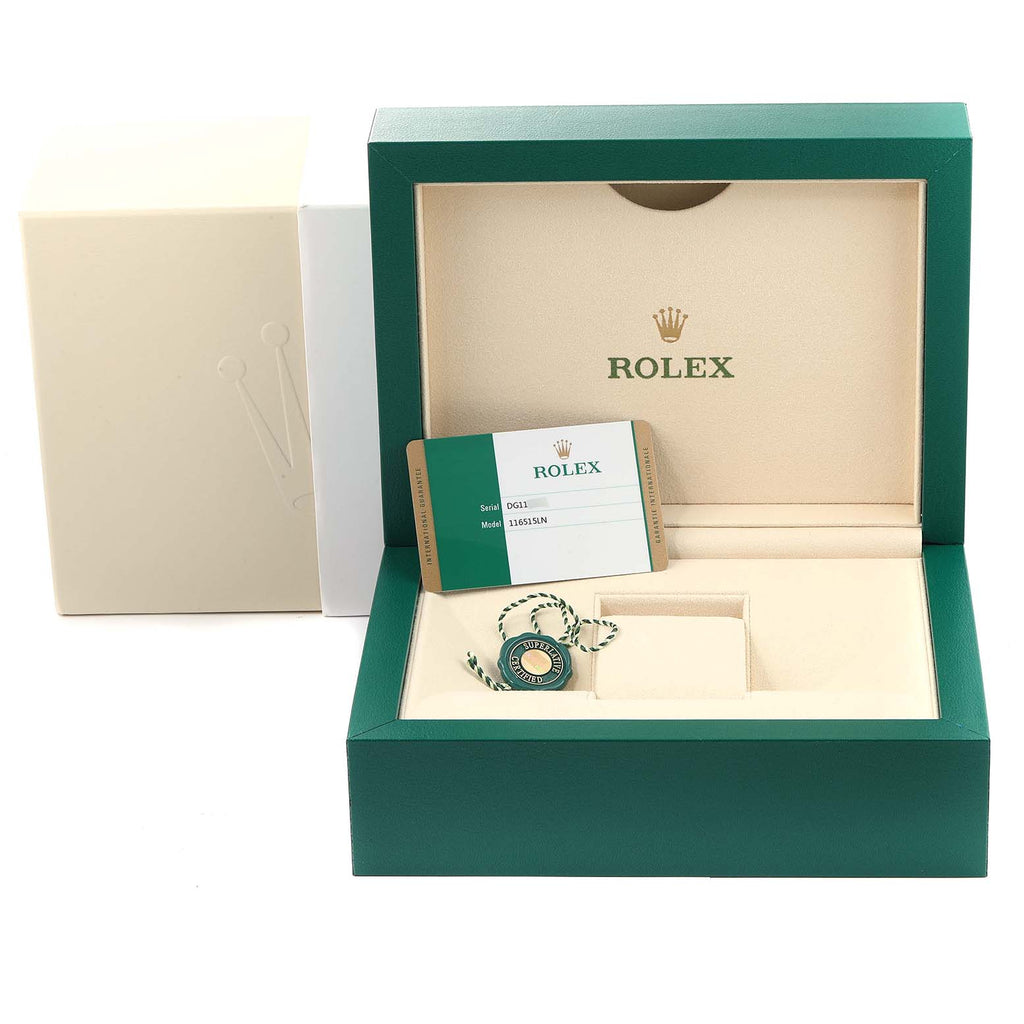 Rolex Daytona Rose Gold Everose Diamond Dial Mens Watch 116515 Box Card