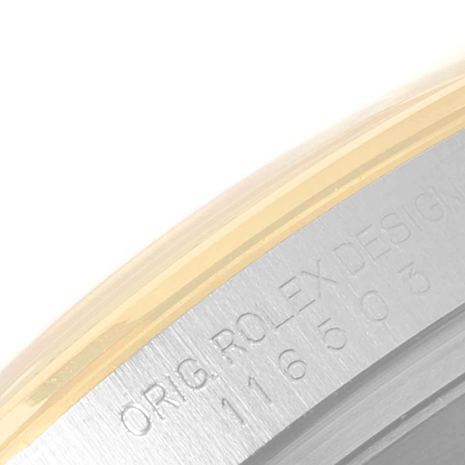 Rolex Daytona Diamond Dial Steel Yellow Gold Mens Watch 116503 Box Card