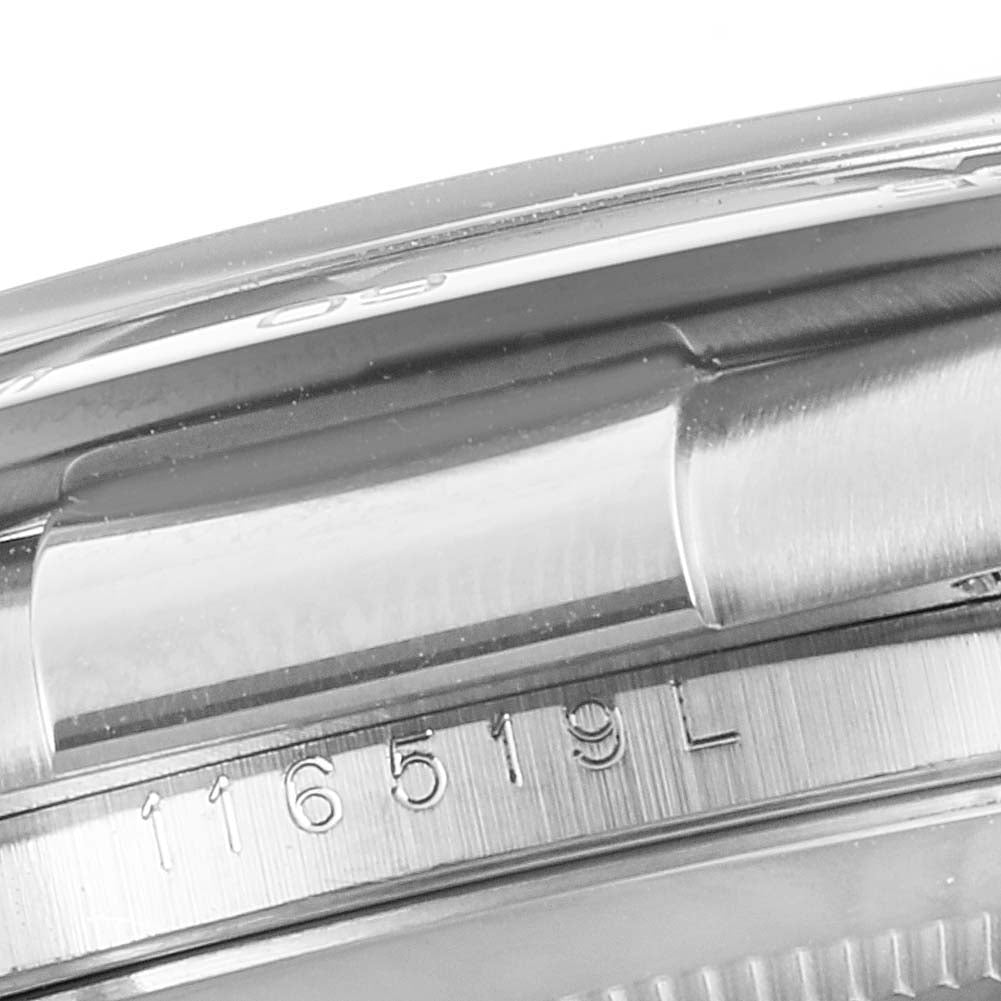 Rolex Daytona Grey Dial White Gold Ceramic Bezel Mens Watch 116519 Box Card