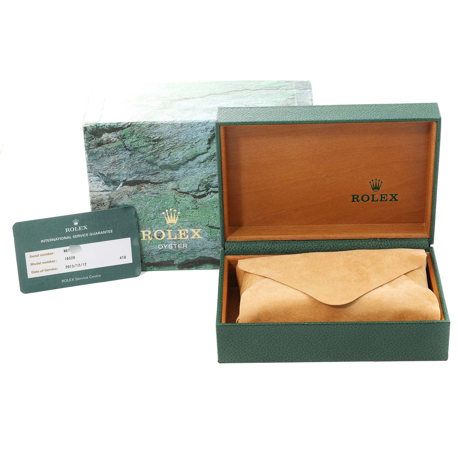Rolex Daytona Zenith Movement Steel Mens Watch 16520 Box Service Card