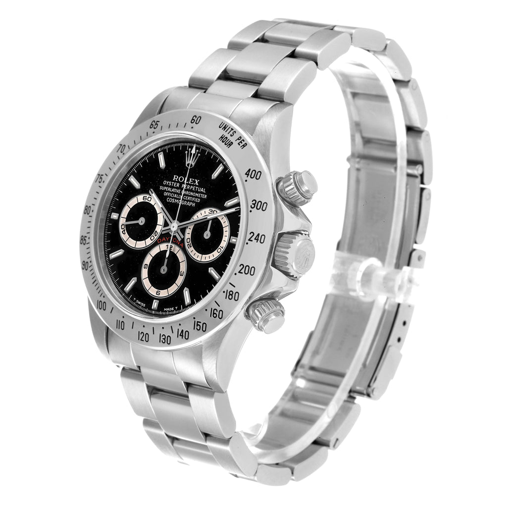 Rolex Daytona Zenith Movement Steel Mens Watch 16520 Box Service Card
