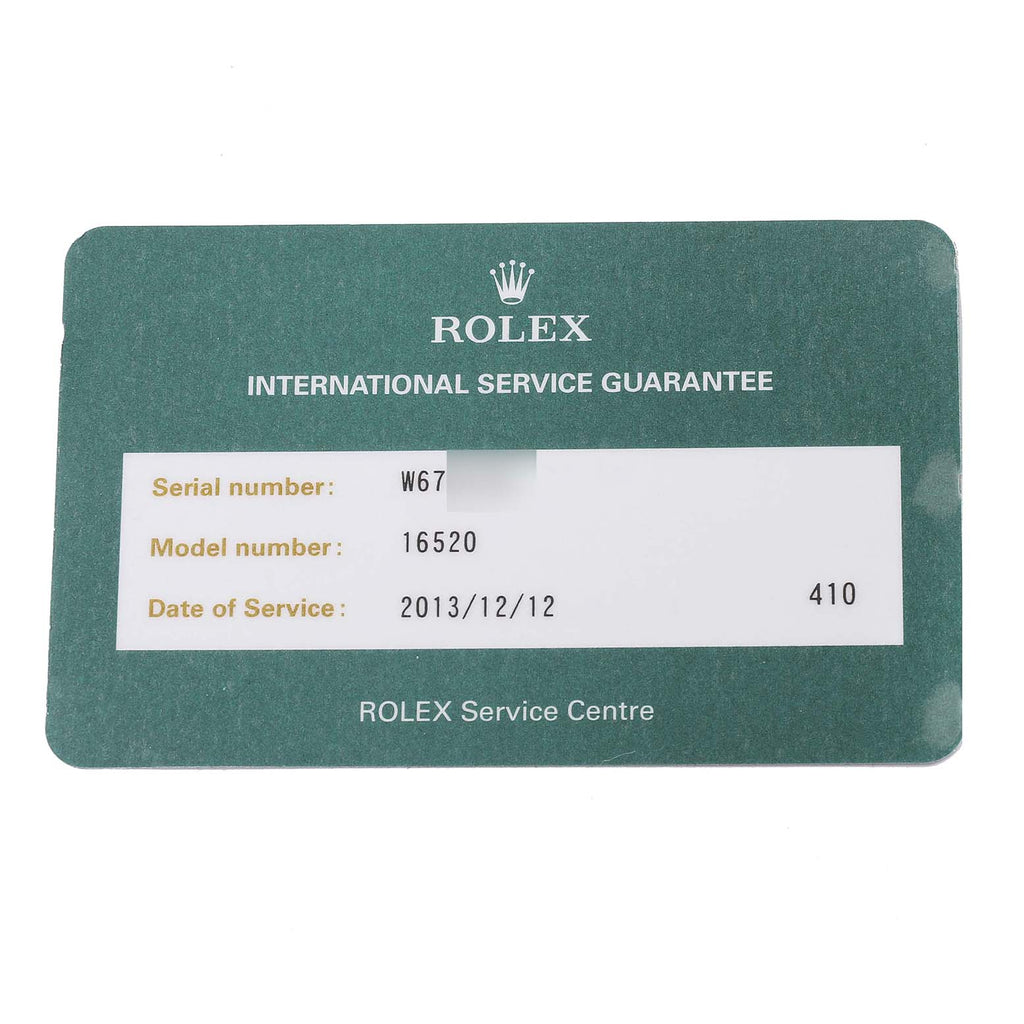 Rolex Daytona Zenith Movement Steel Mens Watch 16520 Box Service Card