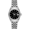 Rolex Date 26 Black Dial Oyster Bracelet Ladies Watch 79240 Box Papers
