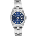 Rolex Date 26 Blue Dial Domed Bezel Steel Ladies Watch 79160