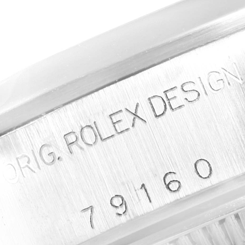 Rolex Date 26 Blue Dial Domed Bezel Steel Ladies Watch 79160 Box Papers