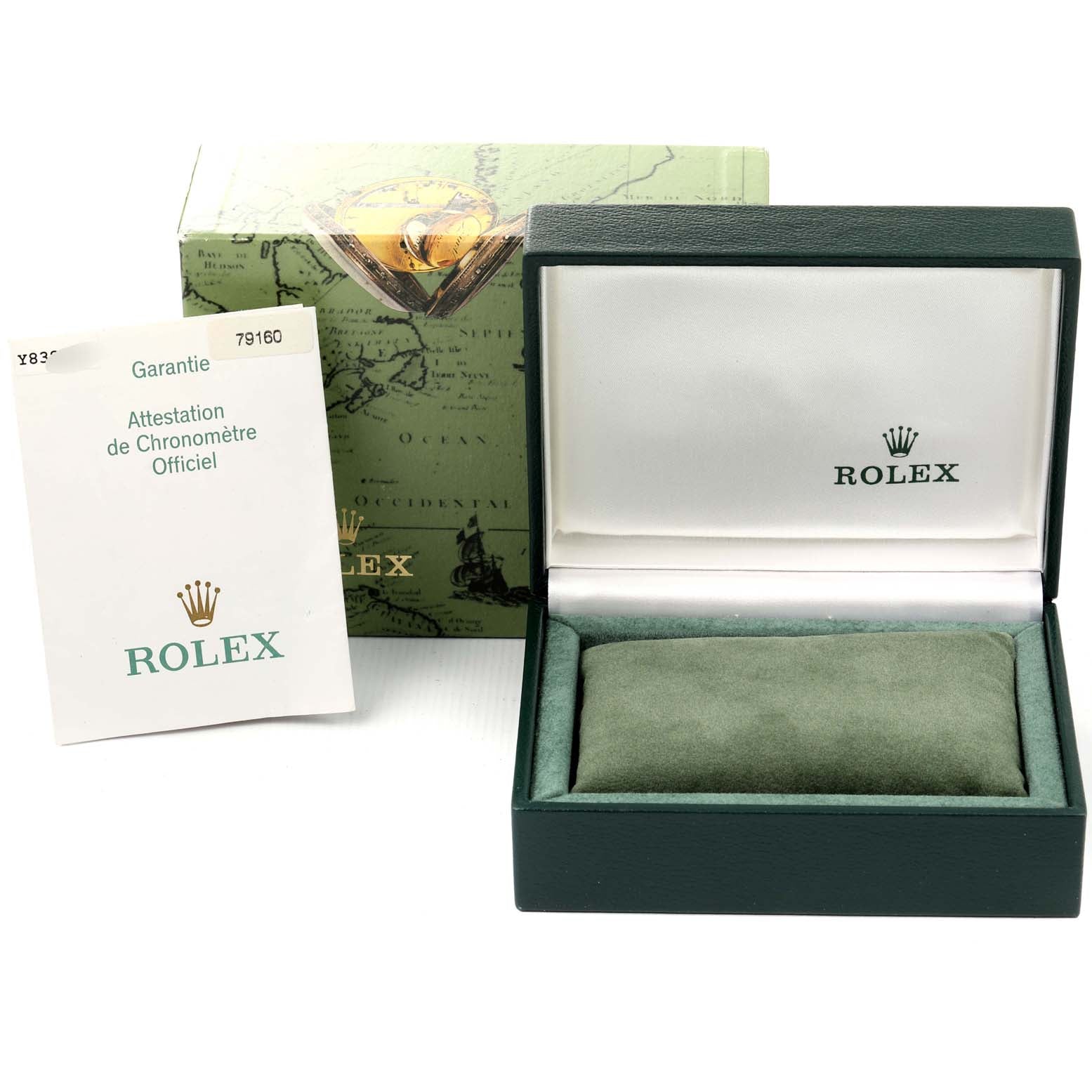 Rolex Date 26 Blue Dial Domed Bezel Steel Ladies Watch 79160 Box Papers