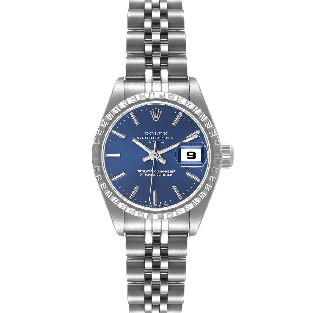 Rolex Date 26 Blue Dial Jubilee Bracelet Steel Ladies Watch 79240