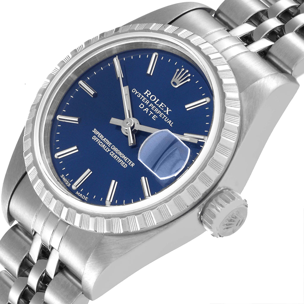 Rolex Date 26 Blue Dial Jubilee Bracelet Steel Ladies Watch 79240