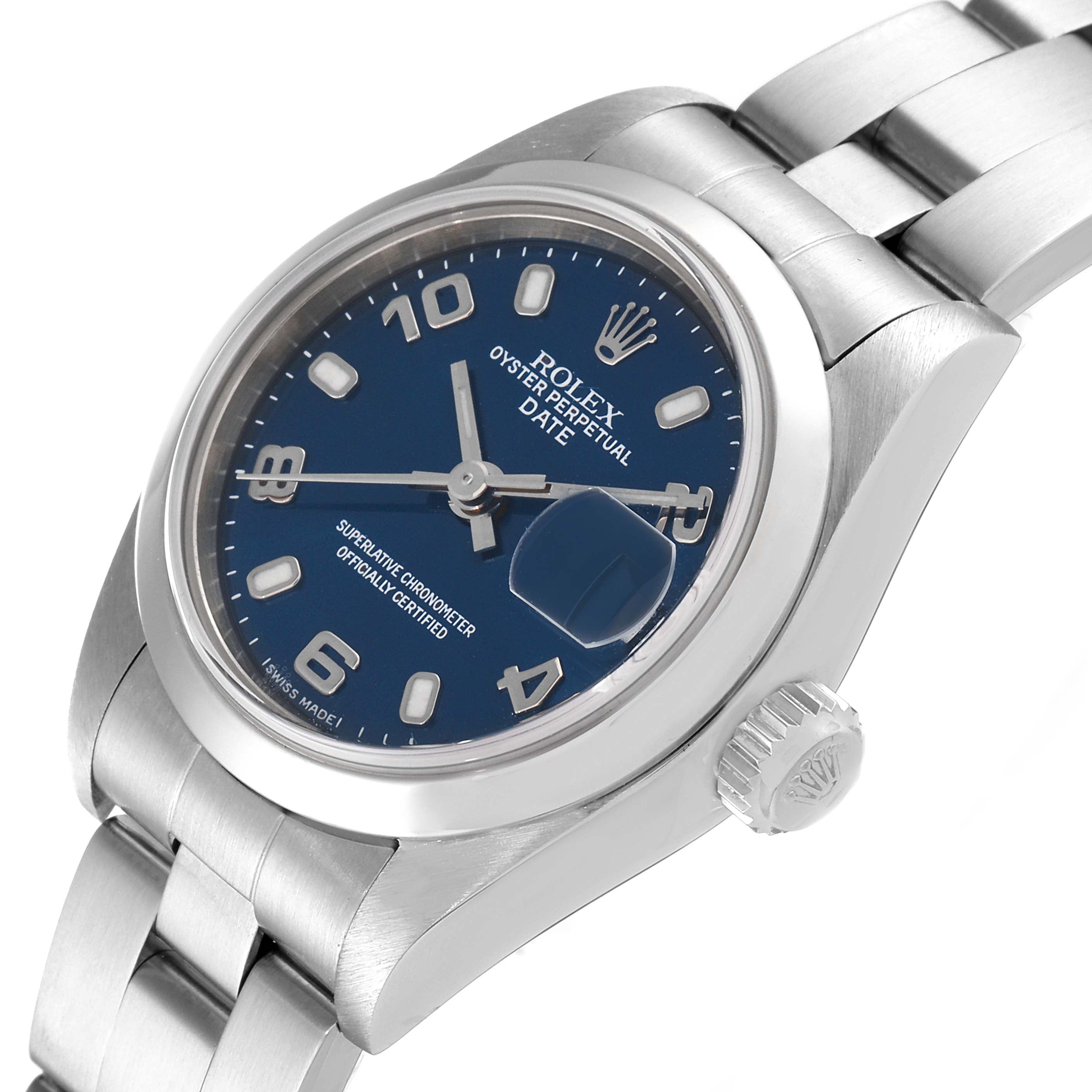 Rolex Date 26 Blue Dial Oyster Bracelet Steel Ladies Watch 79160