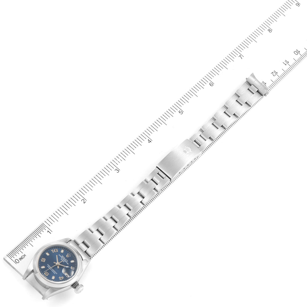 Rolex Date 26 Blue Dial Oyster Bracelet Steel Ladies Watch 79160