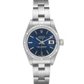 Rolex Date 26 Blue Dial Stainless Steel Ladies Watch 79190