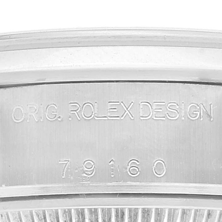 Rolex Date 26 Salmon Dial Domed Bezel Steel Ladies Watch 79160