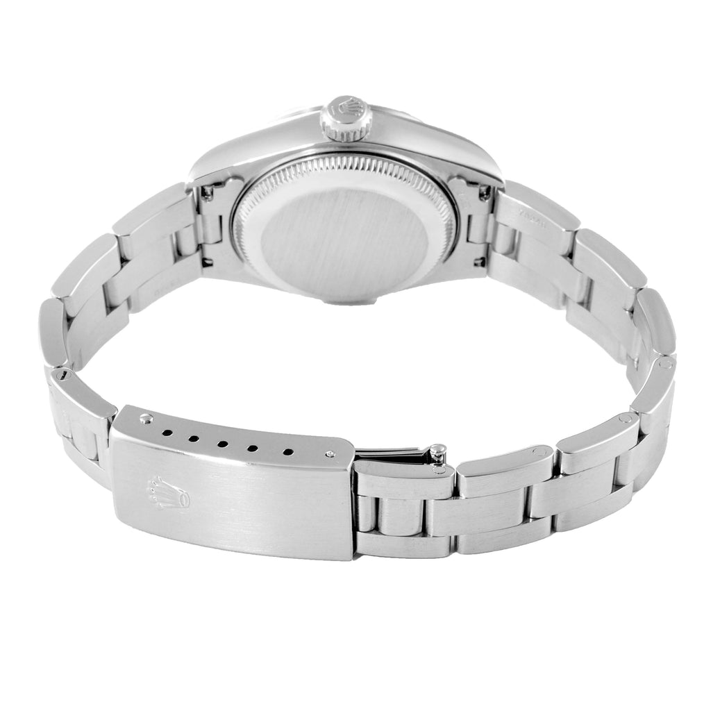 Rolex Date 26 Stainless Steel Black Baton Dial Ladies Watch 79190
