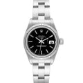 Rolex Date 26 Stainless Steel Black Baton Dial Ladies Watch 79190