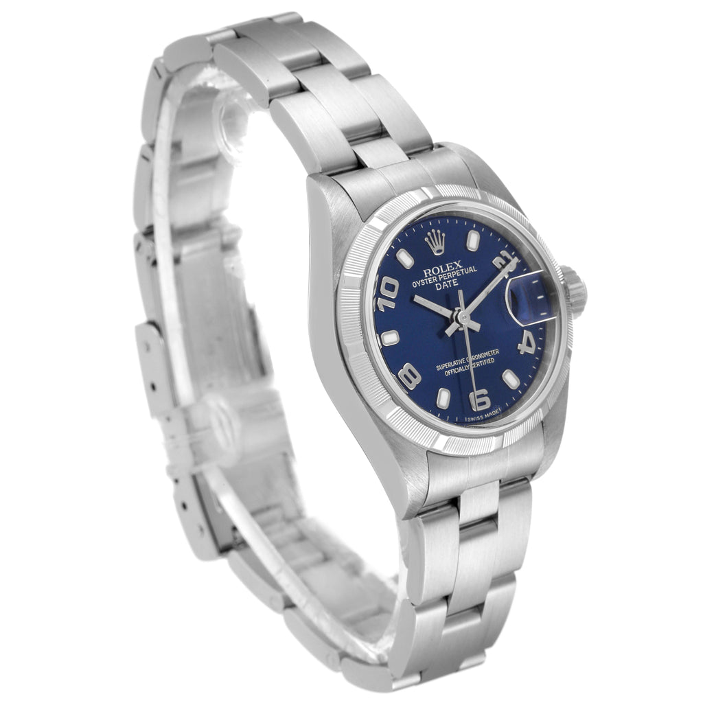 Rolex Date 26 Stainless Steel Blue Dial Ladies Watch 79190