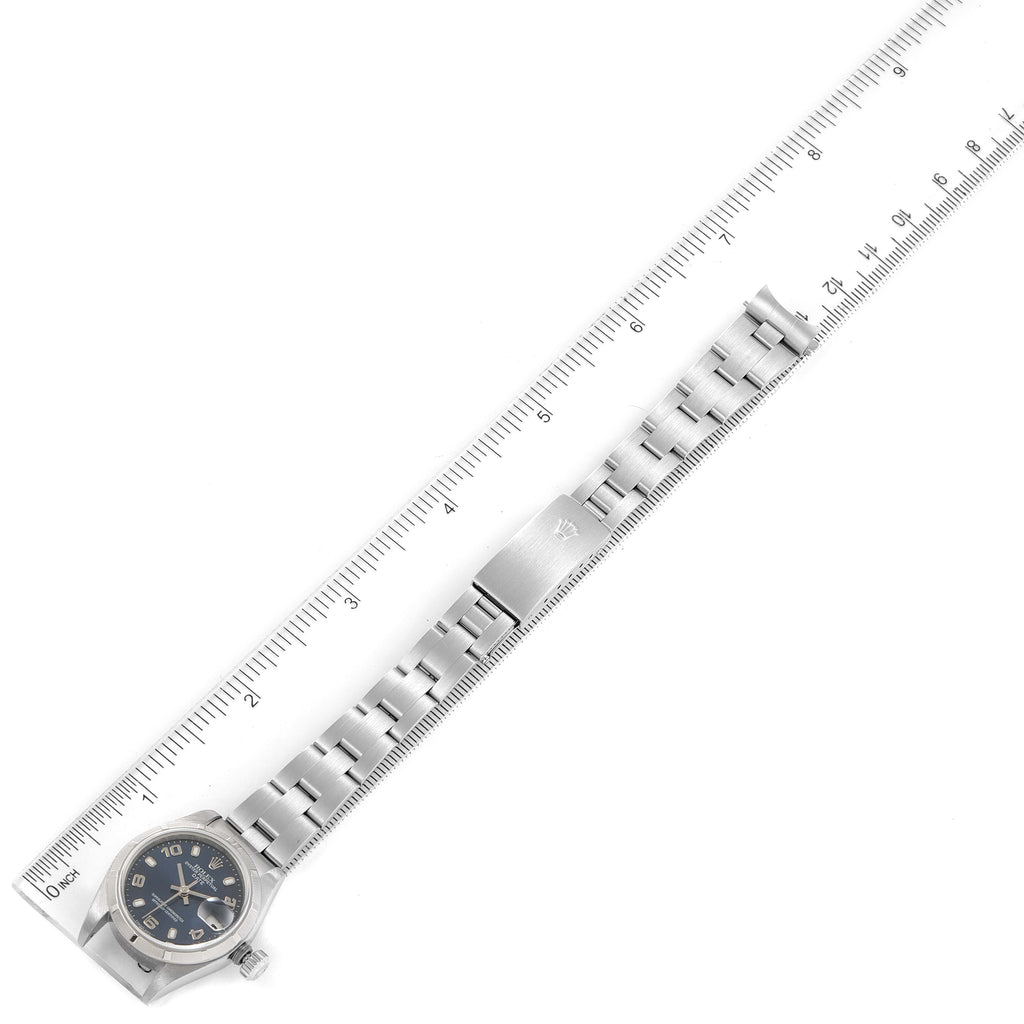 Rolex Date 26 Stainless Steel Blue Dial Ladies Watch 79190